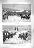 Original Old Antique Print 1888 Russian Siers Praga Warsaw Austrian Army War