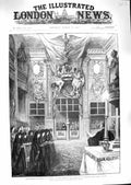 Original Old Antique Print 1888 Emperor Germany Chapel Charlottenburg Palace