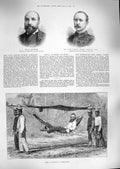 Old Antique Print 1888 Mackenzie Lonsdale Transport Sierra Leone Hammock 19th