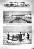 Old Antique Print 1888 Russian Dragoons Skala War Lawrence River Quebec 19th