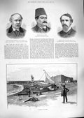 Old Antique Print 1888 La Marina San Remo Dixon Prince Mirza Dwyer Gray 19th