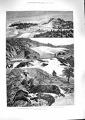 Original Old Antique Print 1888 California Seal Point Faralone GMining Shasta