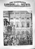 Original Old Antique Print 1888 German Emperor Window Palace Charlottenburg