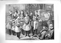 Original Old Antique Print 1888 Toy Symphony Children Music Piano Instruments