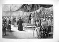 Old Antique Print 1888 Princess Wales Glasgow International Exhibition 19th