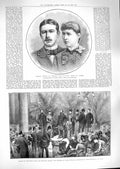 Original Old Antique Print 1888 Prince Prussia Hesse Princess Wales Military
