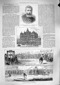 Old Antique Print 1888 Highland Games Hammer Albert-Gate Campbell Jacob'S 19th