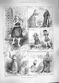 Original Old Antique Print 1888 Anglo-Danish Thornton Match Girl Pansy Theatre