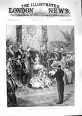 Original Old Antique Print 1888 Infant Baby King Spain Barcelona Exhibition