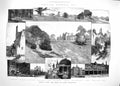 Original Old Antique Print 1888 Knole Park Lord Sackville Pigeon House Cartoon