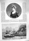 Original Old Antique Print 1888 Macintyre Italian Opera Lord Lansdowne Canada