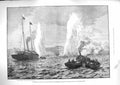 Old Antique Print 1888 Exploding Submarine Mines Porchester Creek Queen 19th