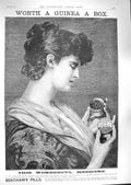 Original Old Antique Print 1888 Advertisement Beechams Pills Medicine Helens