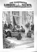 Original Old Antique Print 1888 Palace Friedrichskron Potsdam Emperor Frederick