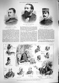 Original Old Antique Print 1888 Turf Scandal Justice Court Cunningham Zukertort