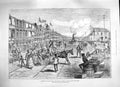 Original Old Antique Print 1888 Colon Atlantic Terminus Panama Ship Canal 19th