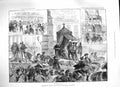 Original Old Antique Print 1888 Tercentenary Festival Defeat Armada Plymouth