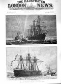 Old Antique Print 1888 Electric Light Ships Portland Bantry Torpedo Navy 19th