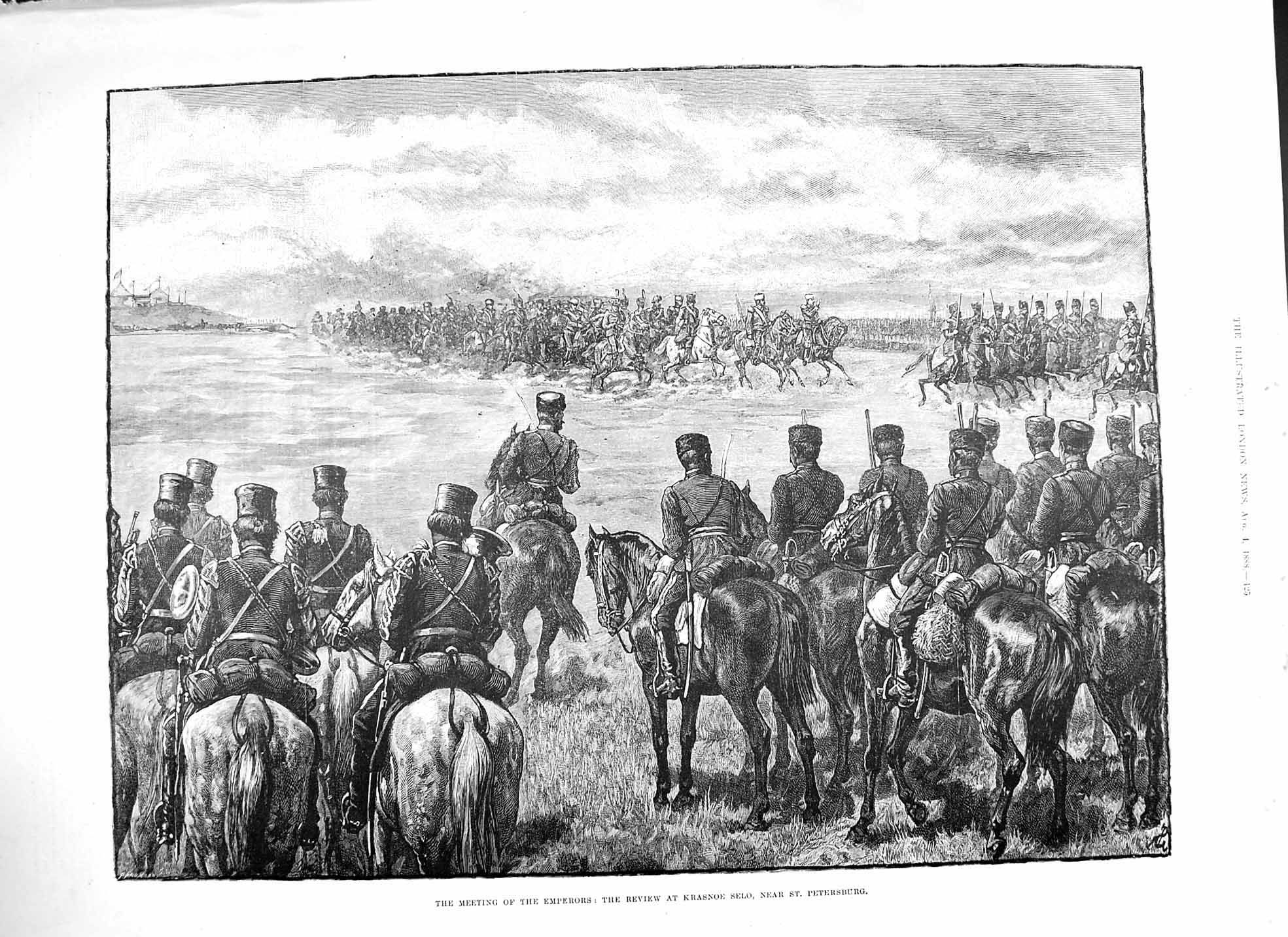 Old Antique Print 1888 Emperors Krasnoe Selo Petersburg Dokney Pony Show 19th