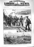 Old Antique Print 1888 Navy Ships Ireland Bantry Bay Torpedo Iris Severn 19th