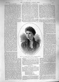 Original Old Antique Print 1888 Butler Agnata Ramsay Diamond Mine Africa Venice