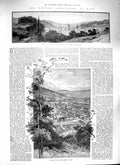 Old Antique Print 1888 Bath Beechen Hill Abbey Church Science Roman Baths 19th