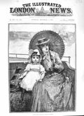 Old Antique Print 1888 Water-Lilies Mother Little Girl Knowles Fine Art 19th