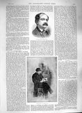 Original Old Antique Print 1888 Portrait Lord Alfred Paget Mr. P. Gosse 19th