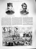 Old Antique Print 1888 Chelmsford Furbank Whitmore Barttelot Nagar Koti 19th