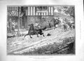 Original Old Antique Print 1888 Tilting Ring Horses Game Cressy Prize Lambeth