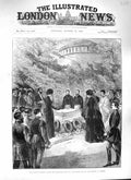 Original Old Antique Print 1888 Empress Frederick Foundation-Stone Mausoleum