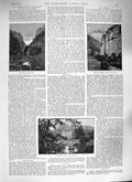 Old Antique Print 1888 Chatsworth House Derwent Chee Miller'S Dove Dale 19th