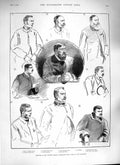Old Antique Print 1888 Parnell Inquiry Court Kerrigan Leonard Bell Burke 19th