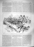 Original Old Antique Print 1888 Hunting Season Ward Union Hounds Horses Sport