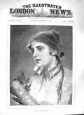 Original Old Antique Print 1888 Portrait Beautiful Girl Clarisse Kiesel 19th