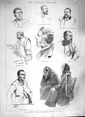 Original Old Antique Print 1888 Parnell Inquiry Court Harrington Curtin Harris