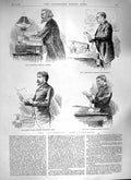 Old Antique Print 1888 Liverpool Art Congress Alma Tadema Crane Leighton 19th