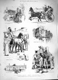 Original Old Antique Print 1888 Coaching Transport Newark Castle Bell Stilton