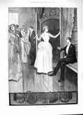 Original Old Antique Print 1888 New Year Celebrations Man Lady Romance Fine Art