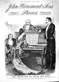 Original Old Antique Print 1888 Advertisement John Brinsmead Sons Pianos London