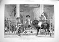 Original Old Antique Print 1889 Scene Tangiers English Occupation Men Weapons 0