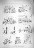Old Antique Print 1889 Tommy Atkins Hospital Doctors Ward Beds Children 19th
