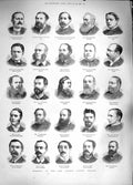 Original Old Antique Print 1889 London Council Elliott Lewes Thornton Chapman