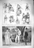Original Old Antique Print 1889 Adelphi Theatre Silver Falls Opera Pau Victorian