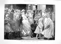 Original Old Antique Print 1889 Scene After Pantomime Exeunt Omnes Audience