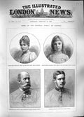 Old Antique Print 1889 Archduke Ludwig Francis Stephanie Elizabeth Prince 19th