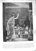 Original Old Antique Print 1889 Cleopatra Charmion Roman People Woodville 19th
