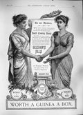 Original Old Antique Print 1889 Advertisement Beechams Pills Helens Lancashire