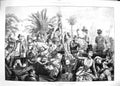 Original Old Antique Print 1889 Battle Flowers Cannes France Hopkins Fine Art