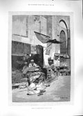 Original Old Antique Print 1889 Saddle Harness Makers Shop Cairo Egypt Montbard